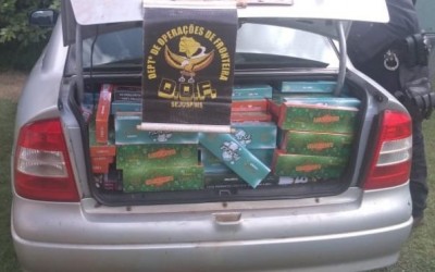 DOF apreende veículo com produtos contrabandeados do Paraguai