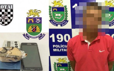 Policiais da Rotai prendem jovem por tráfico de drogas e recupera celular furtado