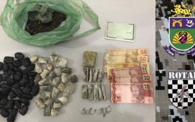 Menor é detido com bicicleta roubada e com crack e maconha em avenida