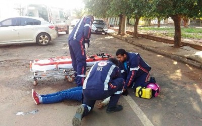 Buraco causa acidente no Jardim Alvorada