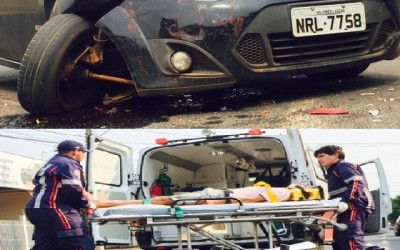   Defeito em semáforo provoca dois acidentes graves; mulher desmaiou e foi atendida pelo SAMU