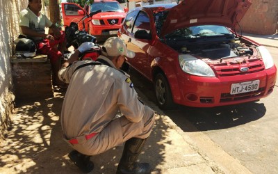 Cobra é capturada dentro de veículo no bairro São João 