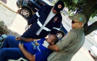 Fio de telefone provoca acidente em avenida de Três Lagoas 