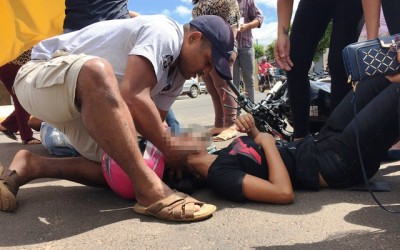 Mesmo de folga, bombeiro faz o resgate de vítimas de acidente de trânsito no Centro 