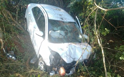  Motorista que viajava para Inocência perde o controle e capota na MS-112