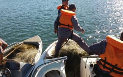 Ação da Polícia Ambiental retira 1350 metros de redes de pesca próximo a usina 