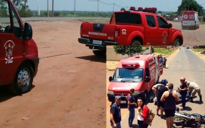 Ambulância dos bombeiros “quebra” com marceneiro acidentado 