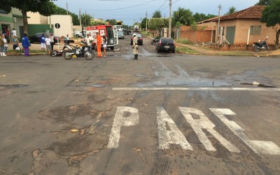 Acidente no Jardim Primaveril mobiliza equipes do SAMU, Deptran e PM