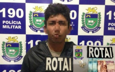 Após fiscalizações em bar, ROTAI prende jovem sob acusação de tráfico de drogas 