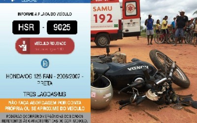 Moto envolvida em acidente no Vila Verde tem queixa de roubo 