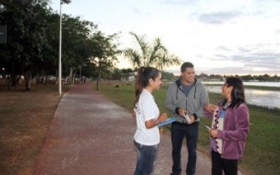 Diretoria de Trânsito realiza campanha de conscientização dos ciclistas na Lagoa Maior