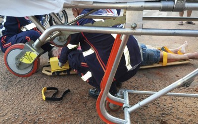 Filho de comerciante sofre grave acidente no Santos Dumont