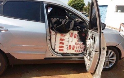 Perseguição e troca de tiros termina com apreensão de cigarros contrabandeados