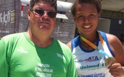 Atleta Três-Lagoense conquista medalha de bronze em competição nacional de atletismo