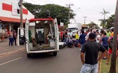 Bombeiros realizam resgate de criança atropelada no Santos Dumont 