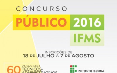 IFMS abre concurso público para 60 vagas de técnico-administrativo