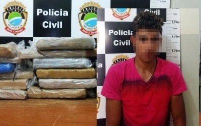 Jovem é preso em flagrante por tráfico de Drogas em Brasilândia