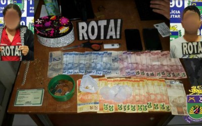 Casal acusado de traficar drogas na Vila Piloto é preso pela ROTAI 