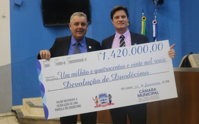 Duodécimo devolvido é o  maior da história da Câmara de Três Lagoas