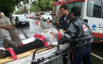 Lojista do Shopping Popular sofre acidente e é resgatada pelo SAMU 