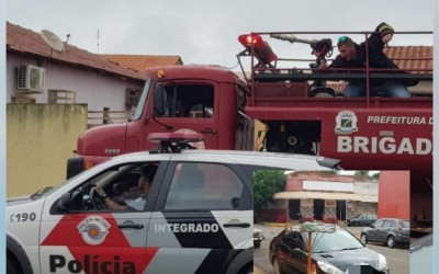 Vazamento de combustível em veículo mobiliza brigada e PM