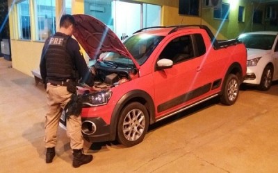 Saveiro roubada em Cuiabá/MT é recuperada pela PRF em Água Clara