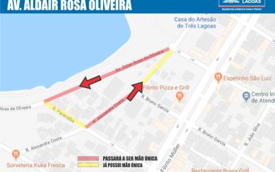 Vias passarão a ser de sentido único no Centro de Três Lagoas