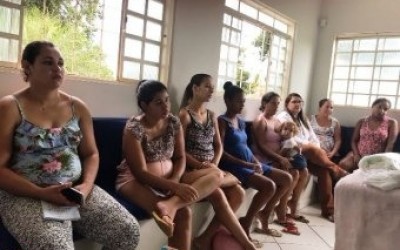 Gestantes da Vila Piloto participam de encontro na unidade de Saúde