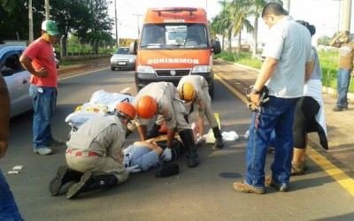 Acidente entre motos deixa duas pessos feridas em Três Lagoas 