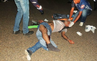 Acidente deixa motociclista com fratura exposta 