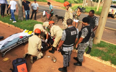 Acidente na BR-262 deixa piloto de Shineray ferido 