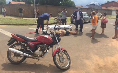 Condutor de carro não respeita preferencial e causa acidente no bairro Santo André