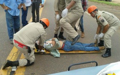 Acidente na BR-262 deixa motociclista ferido 