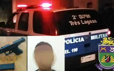 Pistola Glock 380 é apreendida com jovem em lanchonete