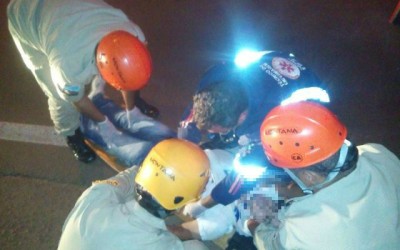 SAMU e Bombeiros são acionados para atender vítima de acidente de trânsito