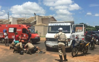 Acidente na Rua Marechal Deodoro deixa duas vítimas feridas
