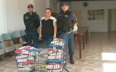 Polícia Militar realiza doação de alimentos para instituição de Três Lagoas