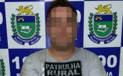 Jovem ameaça estrangeiro com arma branca, rouba seus pertences e é preso pela Patrulha Rural em poucos minutos