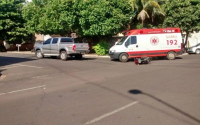 Acidente no centro de Três Lagoas deixou um jovem ferido