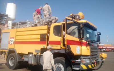 Corpo de Bombeiros realiza treinamento no Aeroporto de Três Lagoas