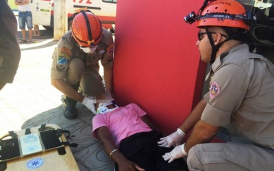 Acidente no Centro de Três Lagoas deixa dois jovens feridos
