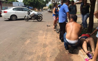 Câmera de segurança flagra acidente no bairro Santos Dumont II
