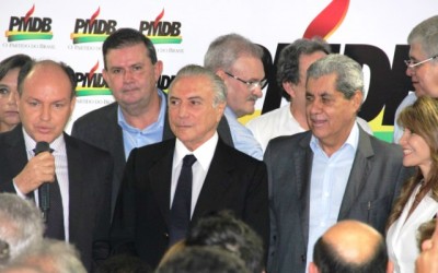 Deputado Eduardo Rocha acompanha vice-presidente Michel Temer em sua visita ao MS