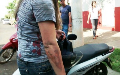 Motociclista sofre escoriações em acidente no Vila Nova