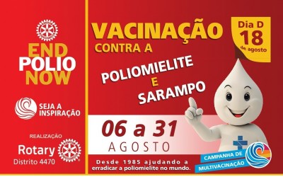 Campanha de vacinação contra paralisia e sarampo continua em Três Lagoas