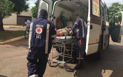 Atropelamento no bairro Santo André deixa idosa ferida 