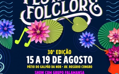 Agenda dos primeiros dias da 30ª Festa do Folclore é divulgada
