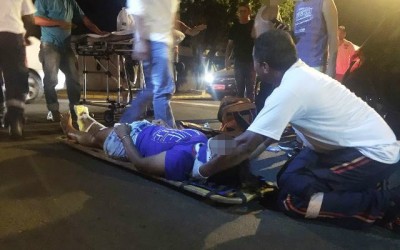 Ciclista na contra mão de direção causa acidente no Centro 