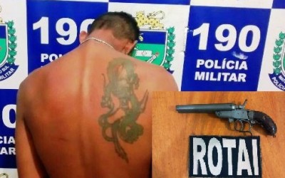Após ameaças, morador do Novo Oeste é preso em flagrante com “garrucha “