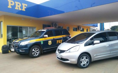 PRF de Água Clara-MS recupera carro roubado na BR-262 